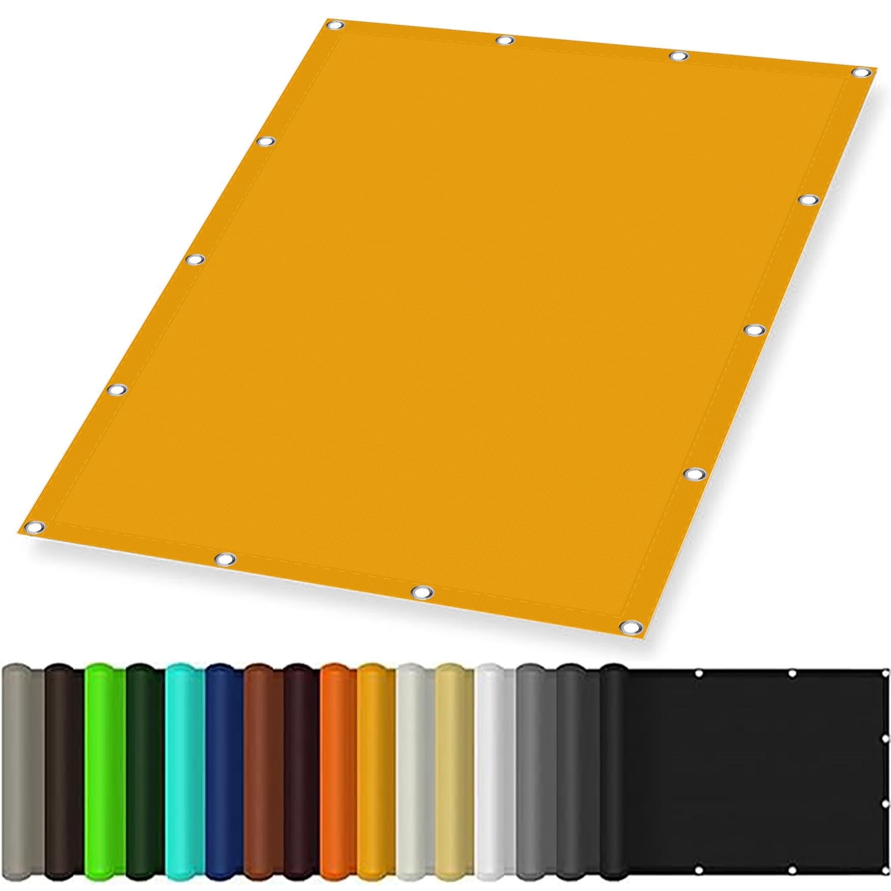 Voile d'ombrage de jardin jaune pour créer un coin d'ombre sur la terrasse