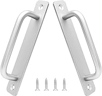 Vista 10 de Piutouyar 2 Pack Aluminum Alloy Sliding Barn Door Handle, 128mm / 5 Inch Hole Center Gate Door Handle, Closet Door Pulls with Plate for Kitchen