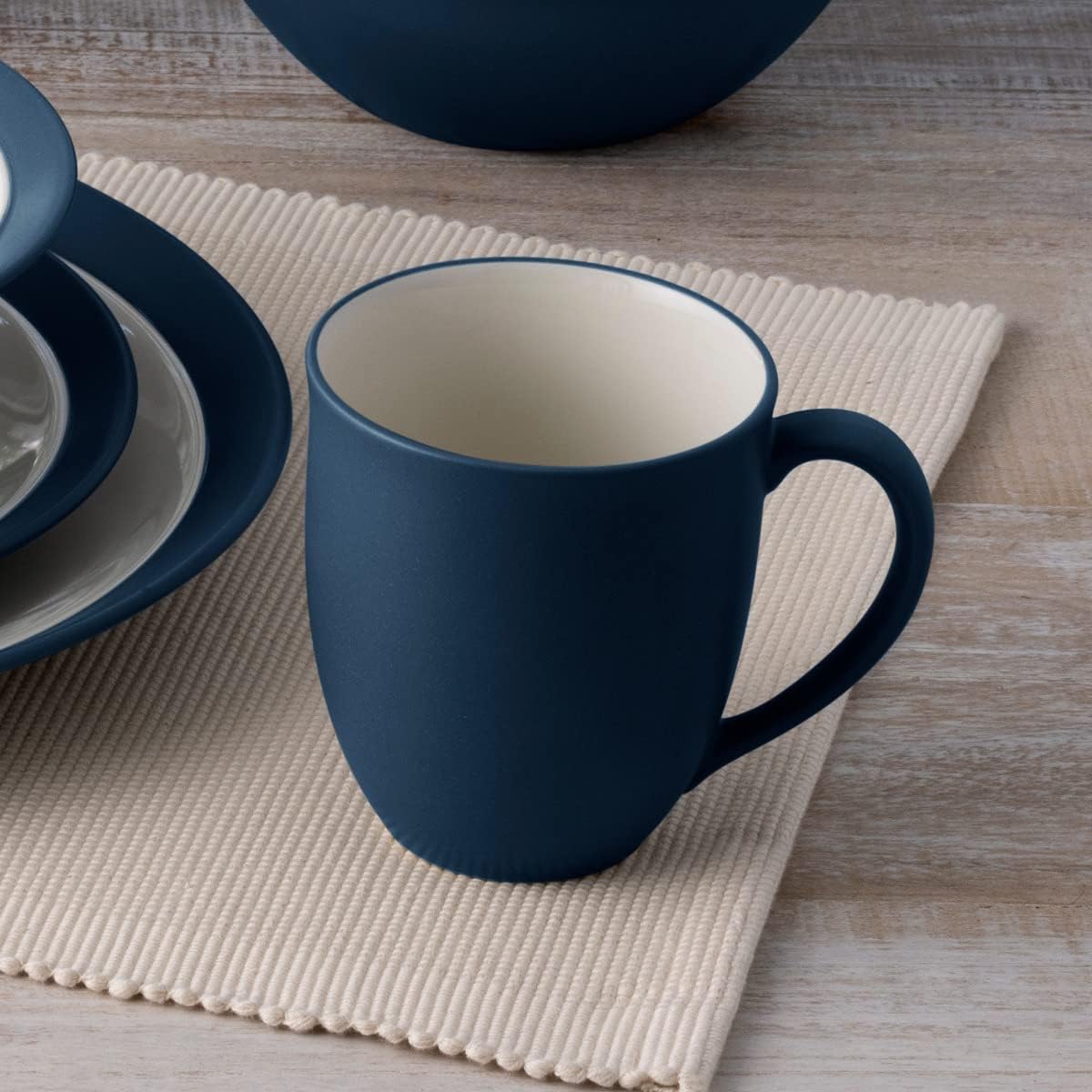 Noritake Colorwave Blue 4-Piece Curve Place Setting, Service for 1