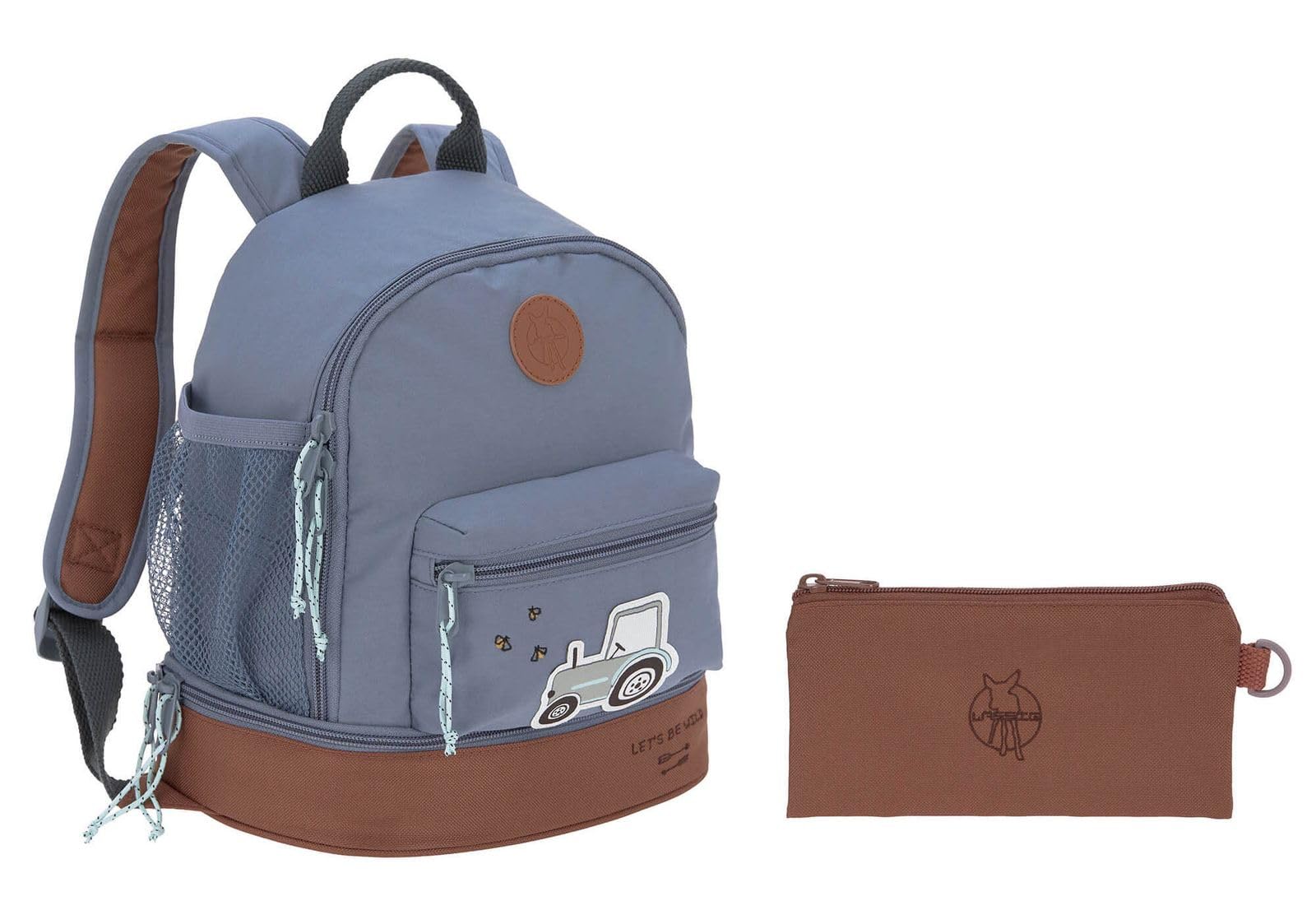 LÄSSIG Kinderrucksack mit Brustgurt Kindergartentasche Kindergartenrucksack 6,5L ab 3 Jahren/Mini Backpack Adventure Tractor