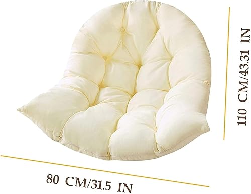 Miniatura 6 de Cojín grueso para silla de columpio para hamaca colgante, cojín de asiento de cesta colgante, almohadillas suaves para colgar silla de huevo, para