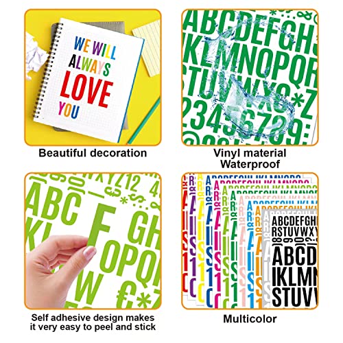 1 Inch+2 Inch Vinyl Self-Adhesive Sticker Letters #TOP4