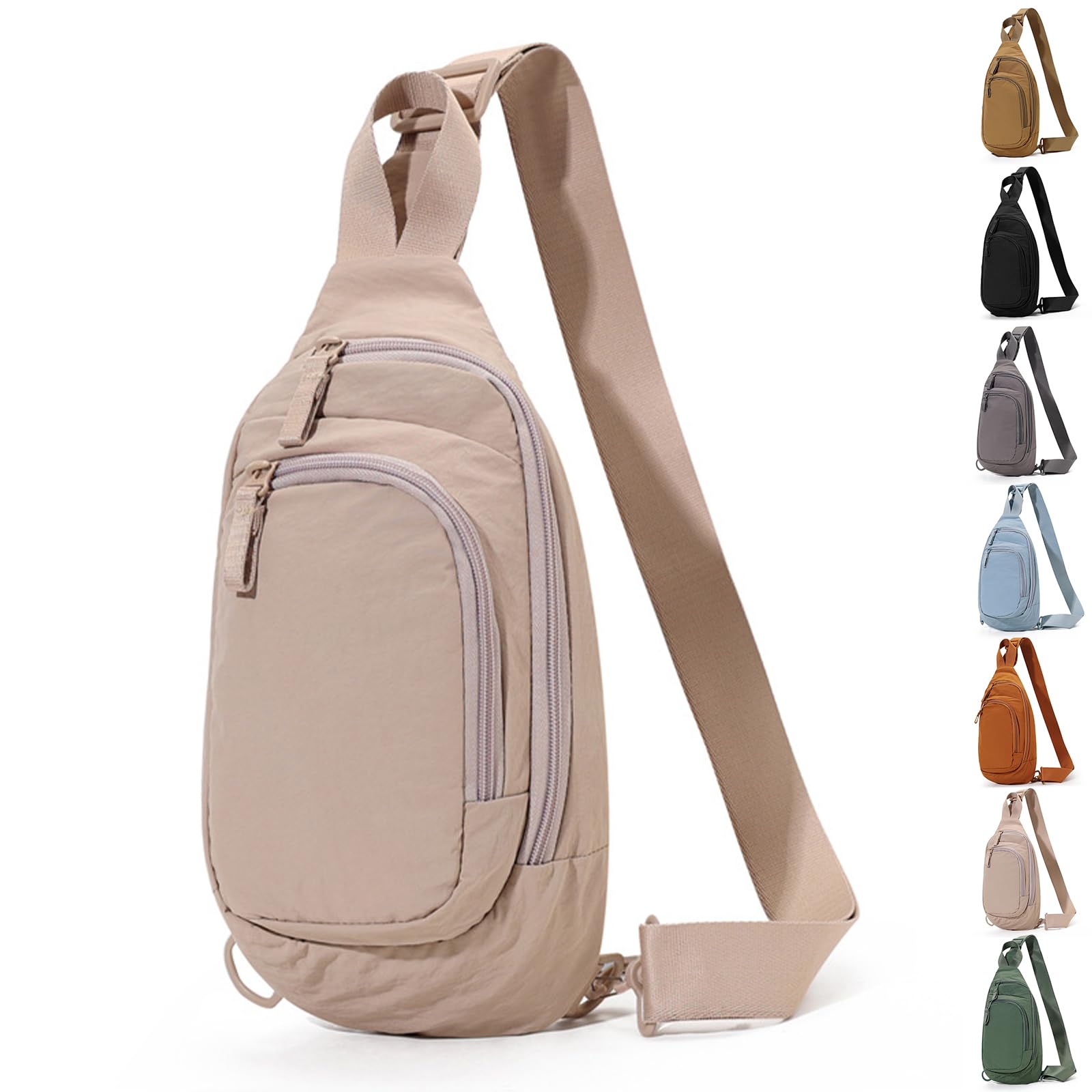 Peicees Small Sling Bag For Women Mens Crossbody Backpack Purse Fashionable Fanny Pack Shoulder Bag For Casual Travel