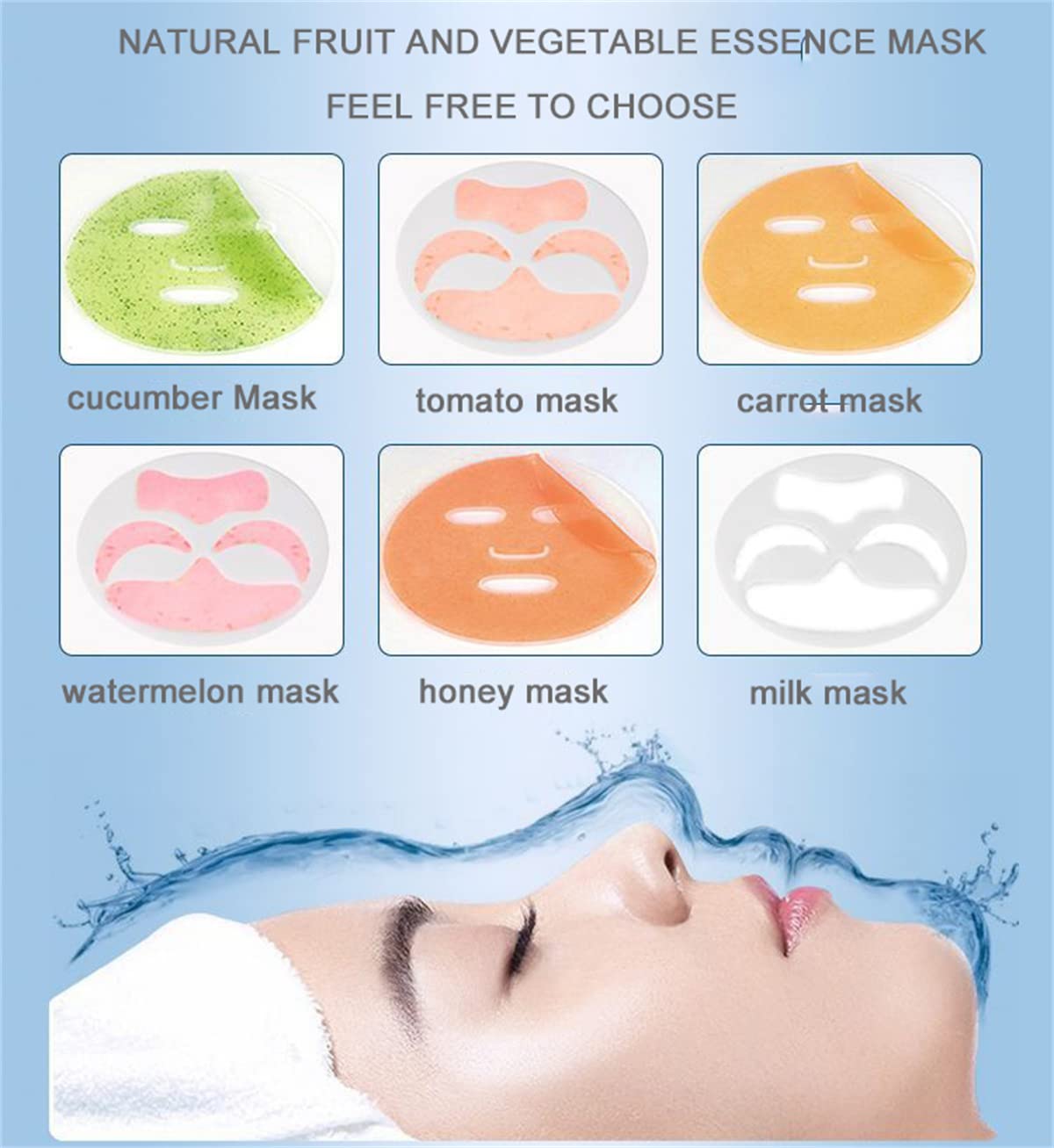 scosao Maszyna do maseczek na twarz, Face Mask Maker DIY do produkcji owoców i warzyw, wodoszczelność IPX5, do pielęgnacji skóry twarzy i oczu, SPA