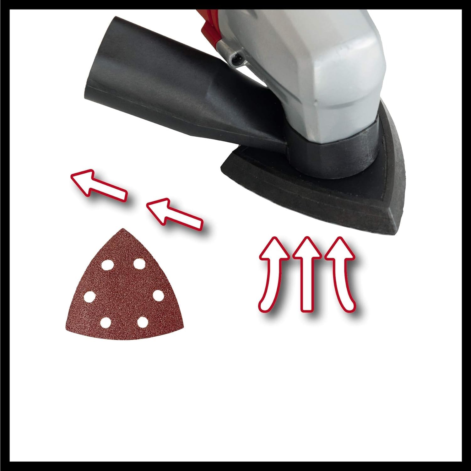Einhell Herramienta multifuncional TC-MG 220/1 E (220 W, incluido adaptador de extracción de polvo, placa de lijado triangular, 1 papel de lija, raspador, hoja de sierra de incisión HCS)