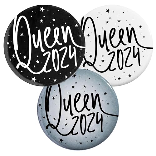 Anderson's Juego de bandas King y Queen de regreso a casa 2023 negroplateado con rosetas y botones, accesorios de regalías de regreso a casa