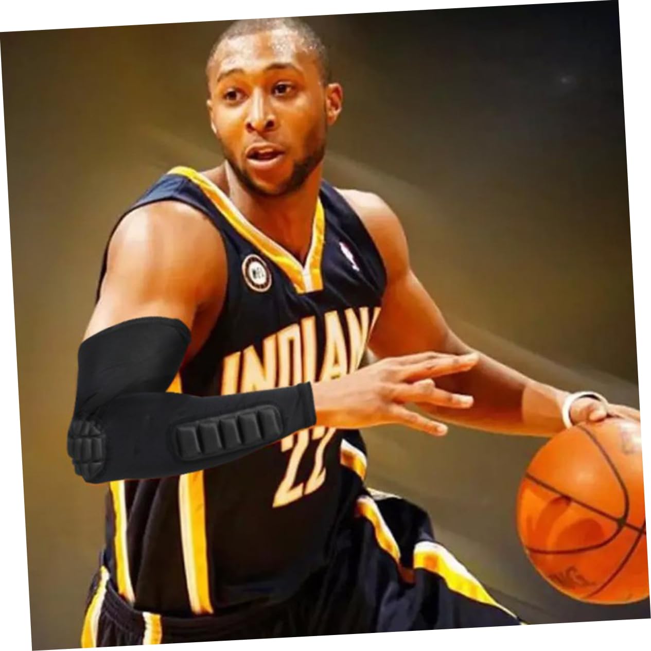 VICASKY Sports Compression Arm Sleeve with Padded Protection for Basketball Football Volleyball Baseball and More Non Slip Design Black