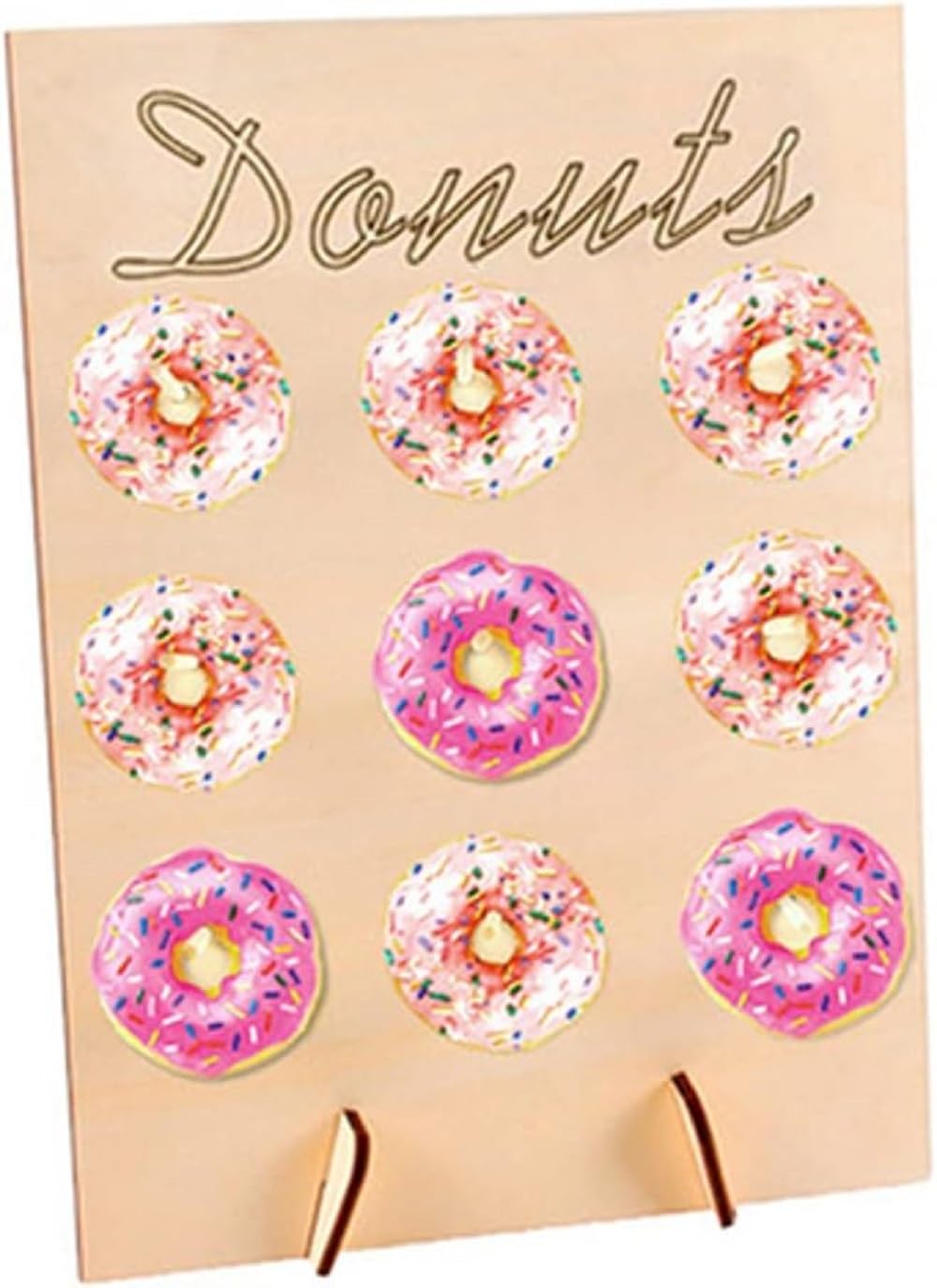 Bredalee Log Color Doughnut Holder，Reusable Donut Stand - Candy Sweets Doughnut Rack For Birthday Weddings Party Favours Supply Home Decors