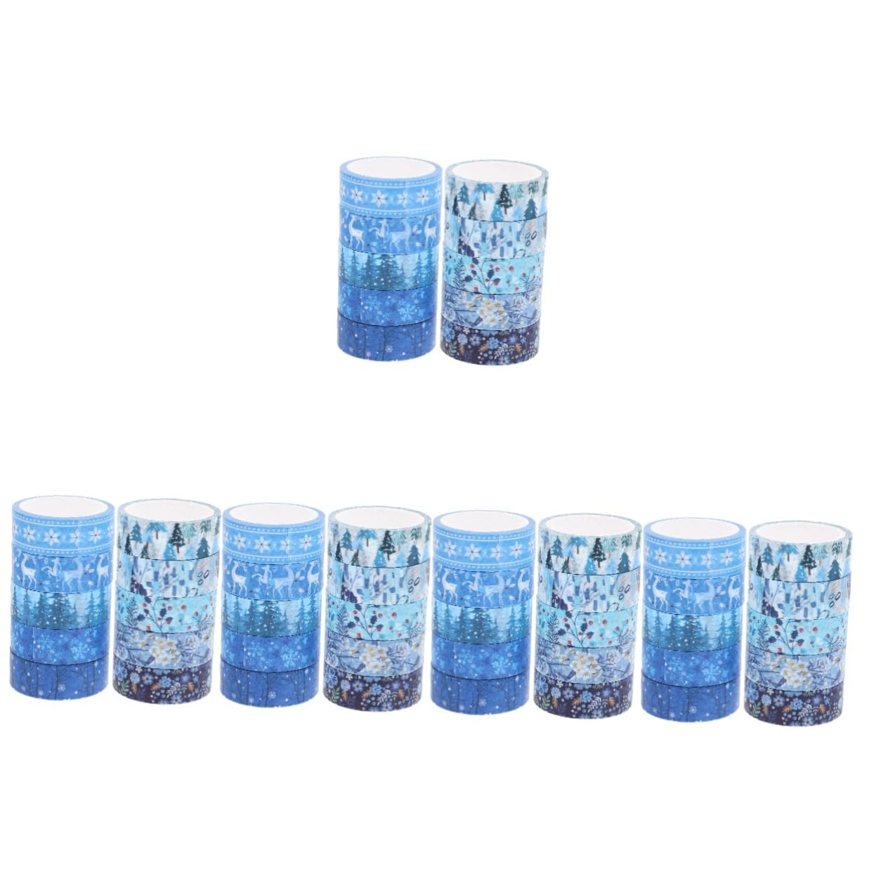 VILLCASE 5 Juegos Cintas De Manualidades Navideñas Papel De De Navidad Nieve Falsa Decoraciones De Fiesta Cinta Washi Navidad Cinta Washi Para Estudiante Papel Japones 10 Rollos * 5