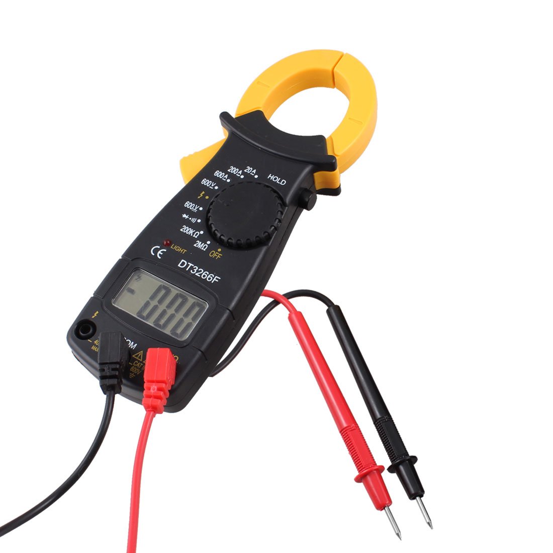 Aexit AC/DC Volt gauge Ohm Measurement LCD Digital Clamp Meter Mulitmeter DT3266F
