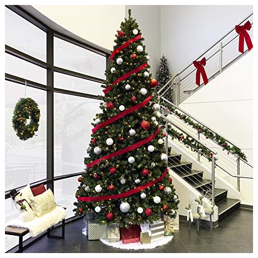 Best Choice Products 12ft Pre-Lit Instant Setup No Fluff Hinged Artificial Spruce Christmas Tree w/ 1,250 LED Lights, 4,693 Memory Steel Tips, Metal Stand