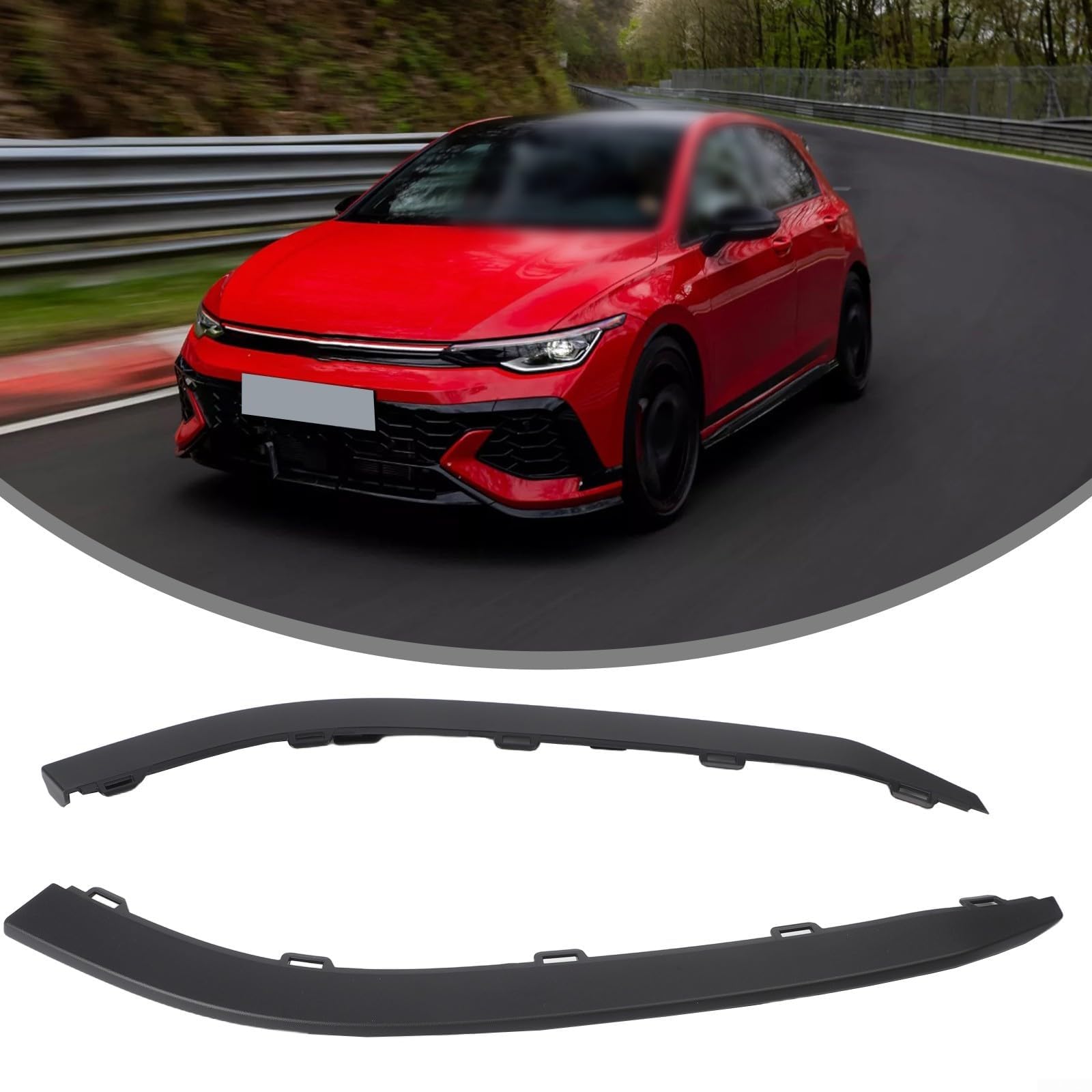 Molduras de alerón delantero izquierdo y derecho para Golf MK7 2013 a 2017, repuesto OEM 5GG805903 5GG805904 ABS