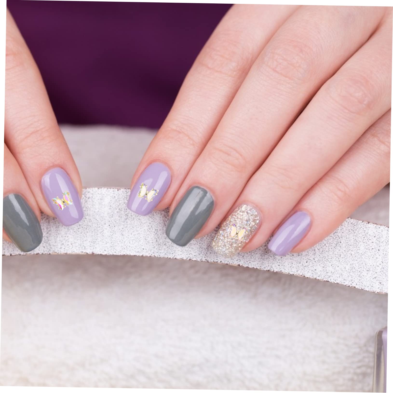 Beavorty 60 Pezzi Farfalla Gioielli Per Unghie Nail Art Charms Decorazioni Per Unghie Per Arte Del Chiodo Chiodo Ciondola I Fascini Nail Art Strass Farfalle Nail Art Fascino Zircone