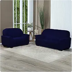 Capa Para Sofá Grossa em Malha Gel 2 e 3 Lugares Cores Diversas (Marinho)