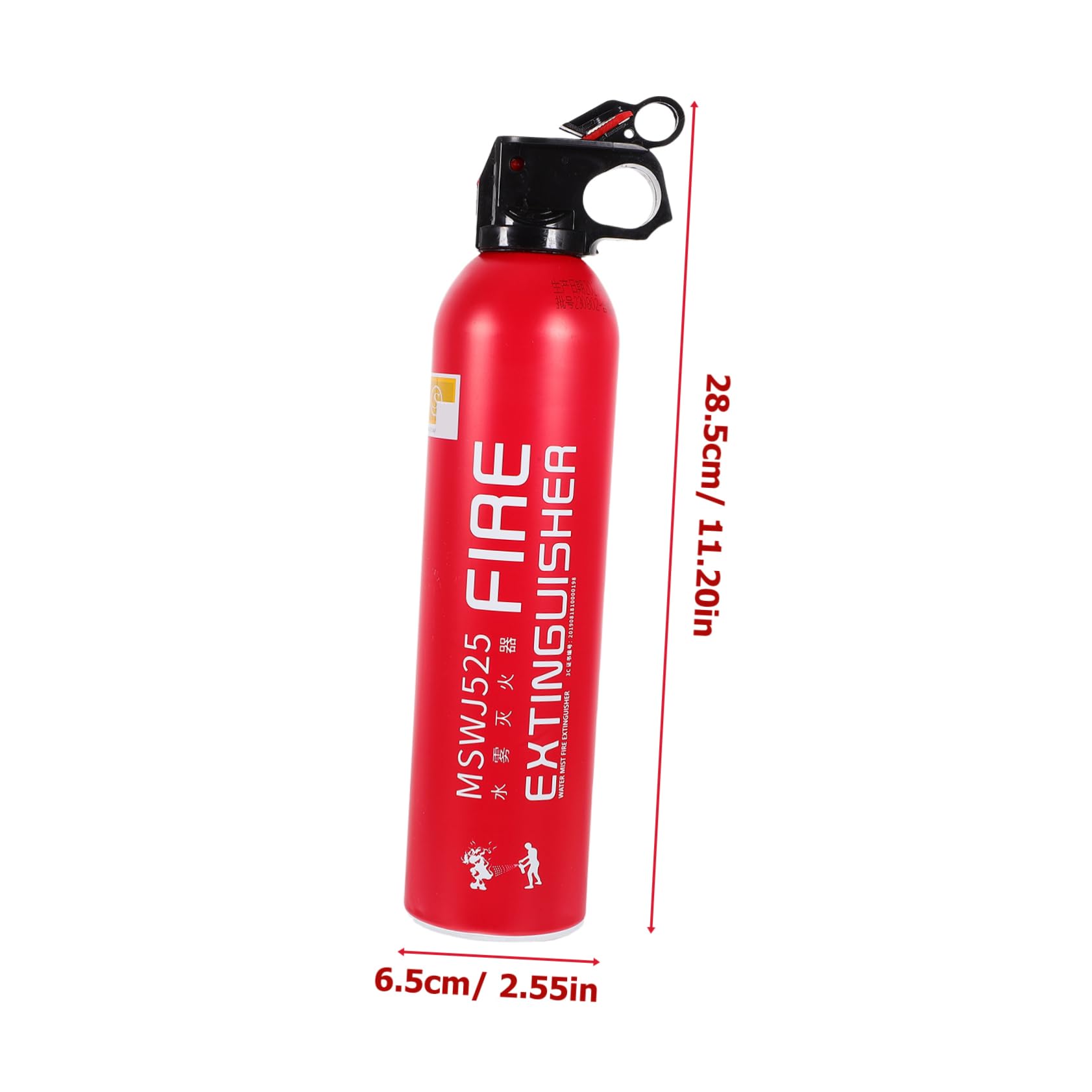 Uonlytech Extincteur Portable pour Voiture et Maison et Pratique Sécurité Incendie Compacte Rouge pour Petits Accidents et Fixation Facile