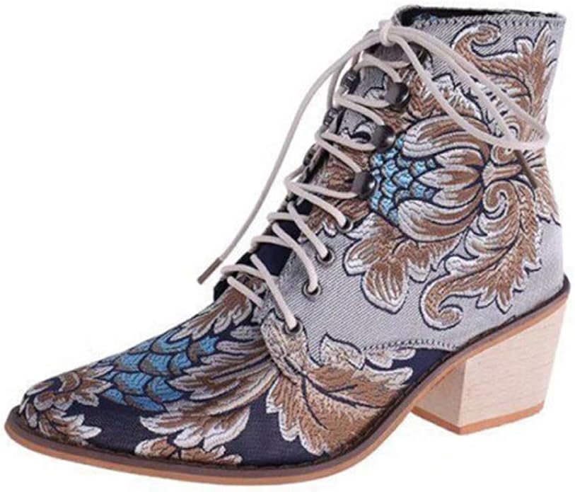 embroidered heel booties