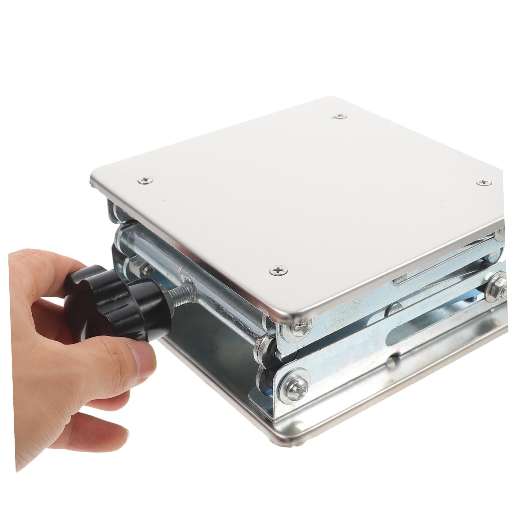 Holibanna Piattaforma a Forbice Da Laboratorio Dovere Laboratorie Alto Regolabile Sollevare In Piedi Verticale Jack Del Laboratorio Scientifico Per Acciaio Inossidabile Silver