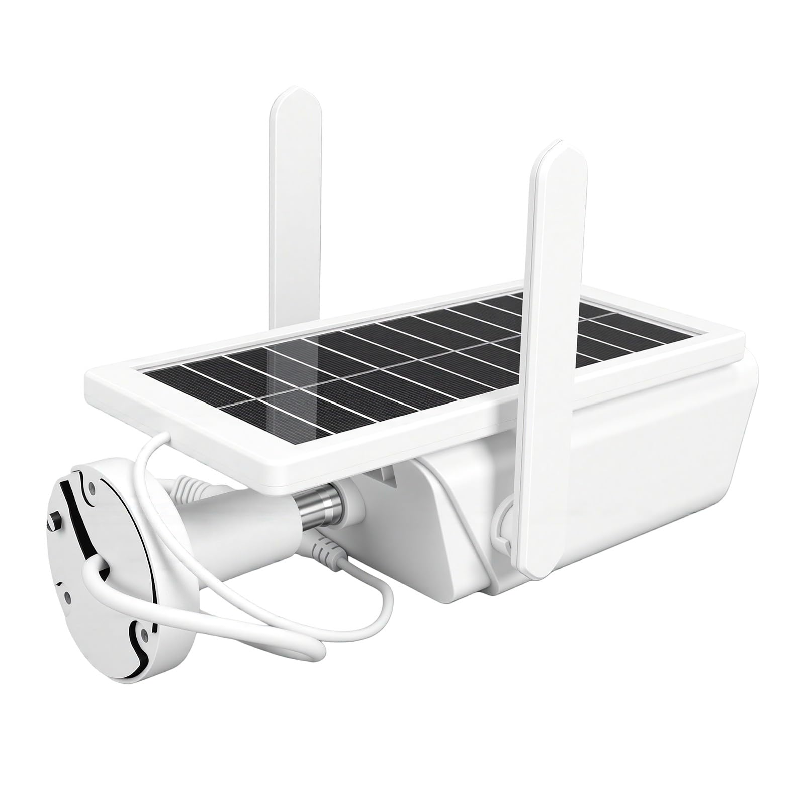 PUSOKEI Drahtlose Solar-Überwachungskameras für den Außenbereich, 3MP 2,5K WLAN-Überwachungskamerasystem für den Außenbereich mit KI-Menschenerkennung, Farbnachtsicht, solar- und