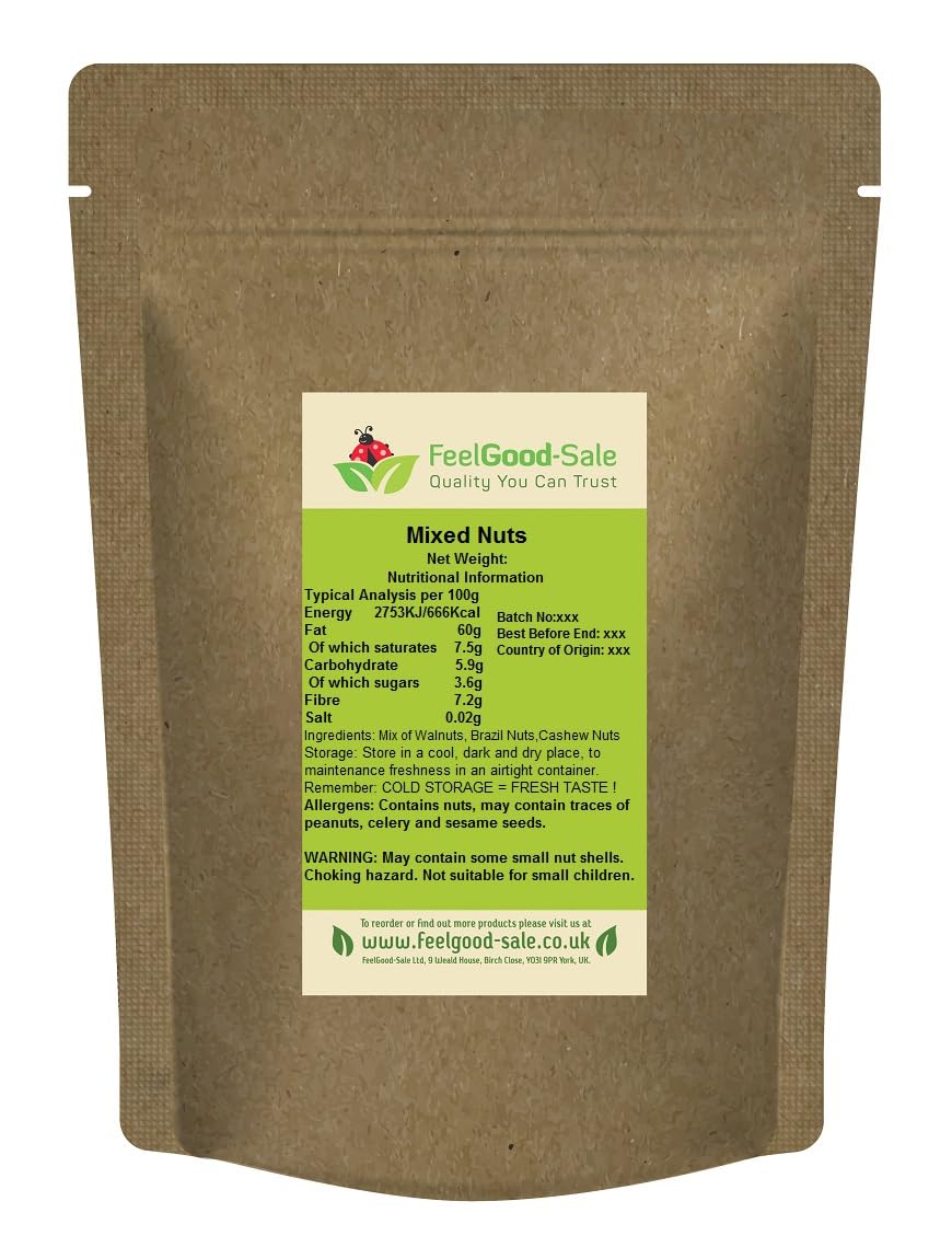 1kg Premium Fresh Mixed Nuts (Walnuts, Cashews, Brazil Nuts) (1kg)