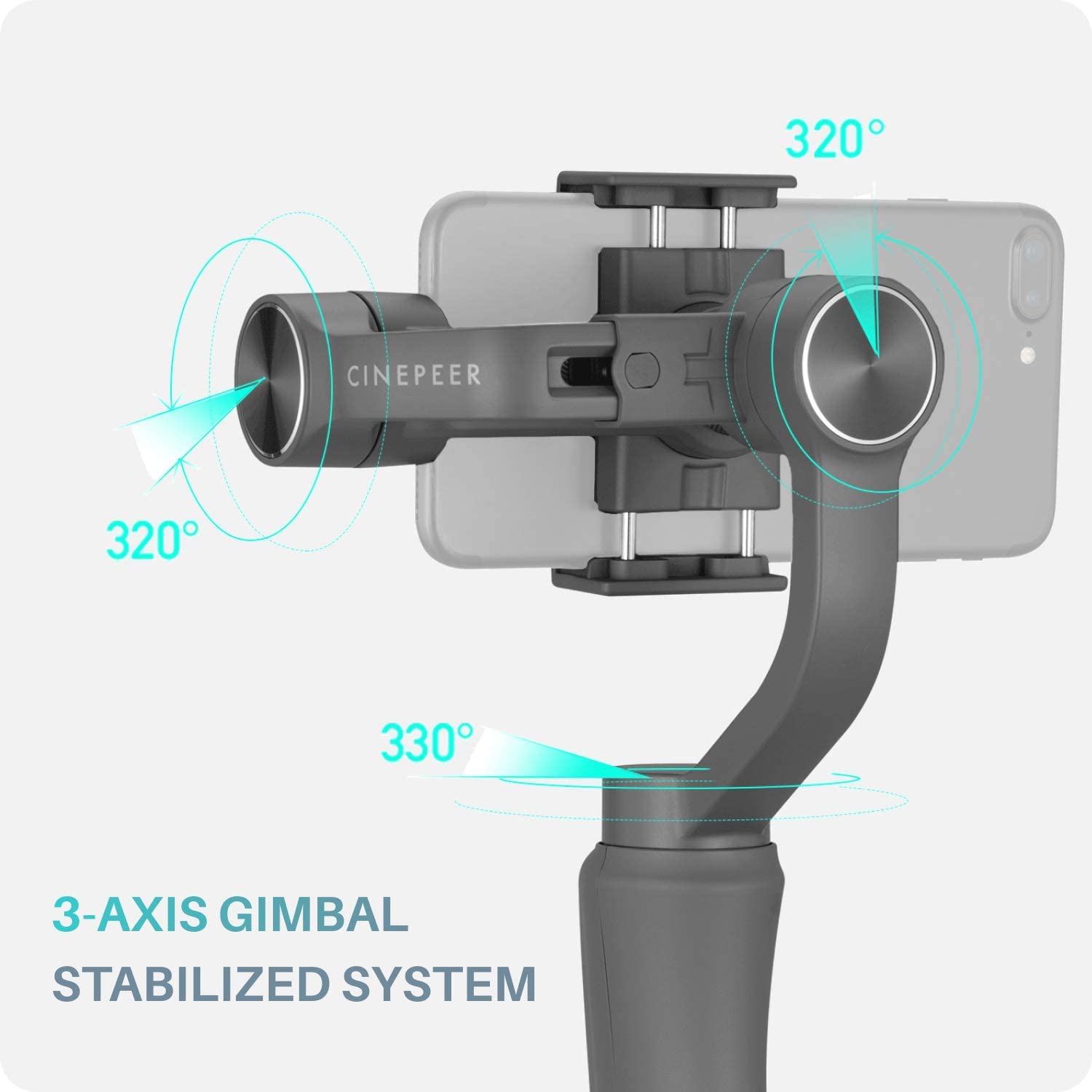 Gimbal para telefone Cinepeer, estabilizador de suspensão de 3