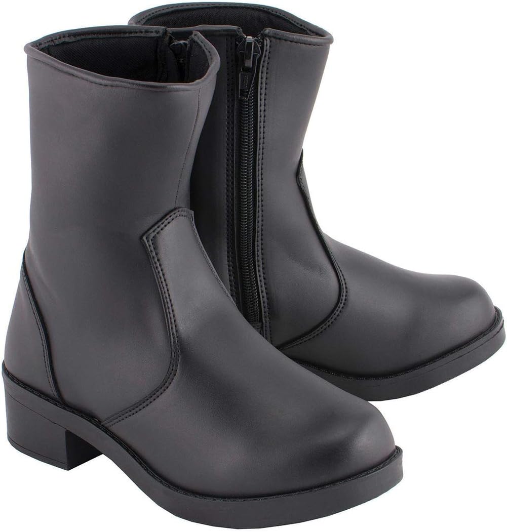 Milwaukee Leather MBL9480 Women's Premium Black 'Super Clean' Motorcycle Fashion Riding Boots with Side Zippers - 5