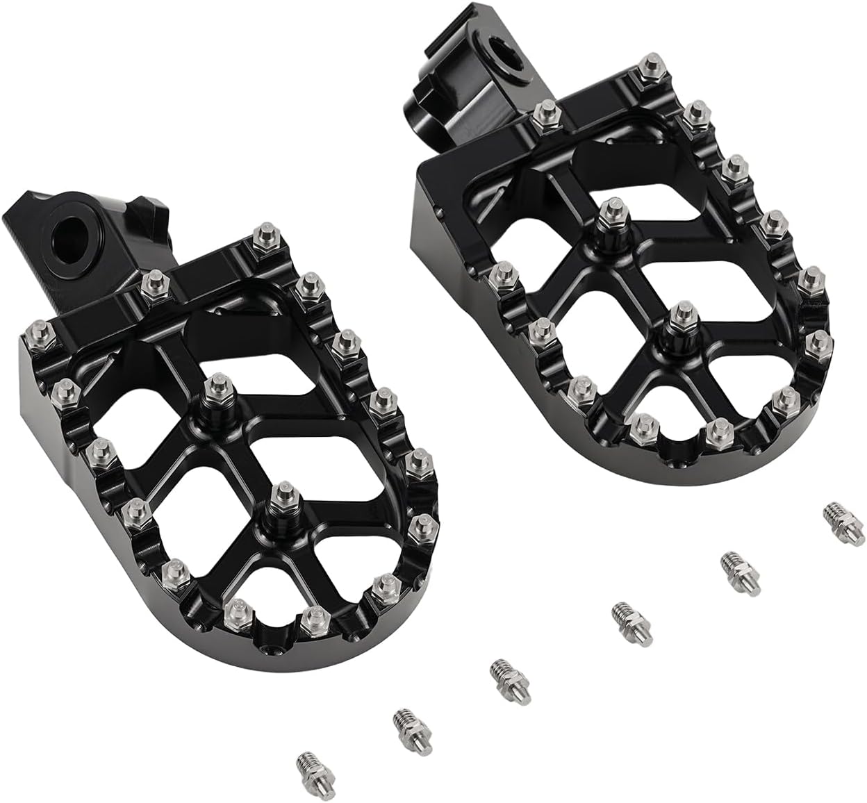 CHANGCHENG Electric Dirt Bike Foot Pegs,CNC 6061 Aluminum Foot Rest Pedals Footpegs for Ebike STRIKE SHADOW-Black