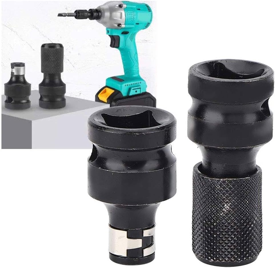4-Pack Socket Adapters - Convert 1/2" Square To 1/4" Hex (For Impact Wrenches)