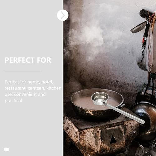 Miniatura 9 de GANAZONO Cucharón de agua con mango de acero inoxidable, cucharón de sopa de agua, cucharón de champú con boquilla de vertido para cocina, baño,