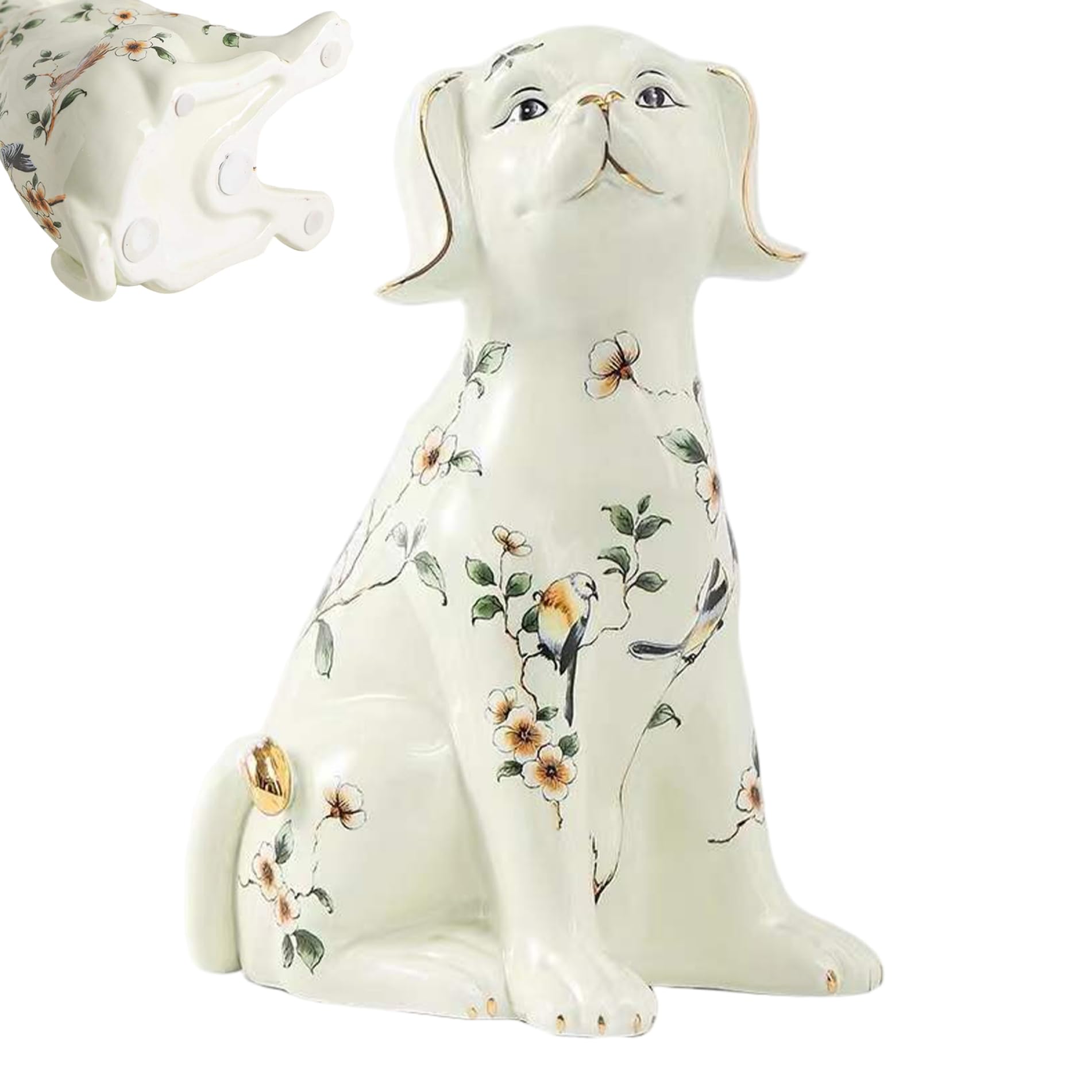 Statue de chien en céramique peinte à la main, cadeau déco idéal 29cm