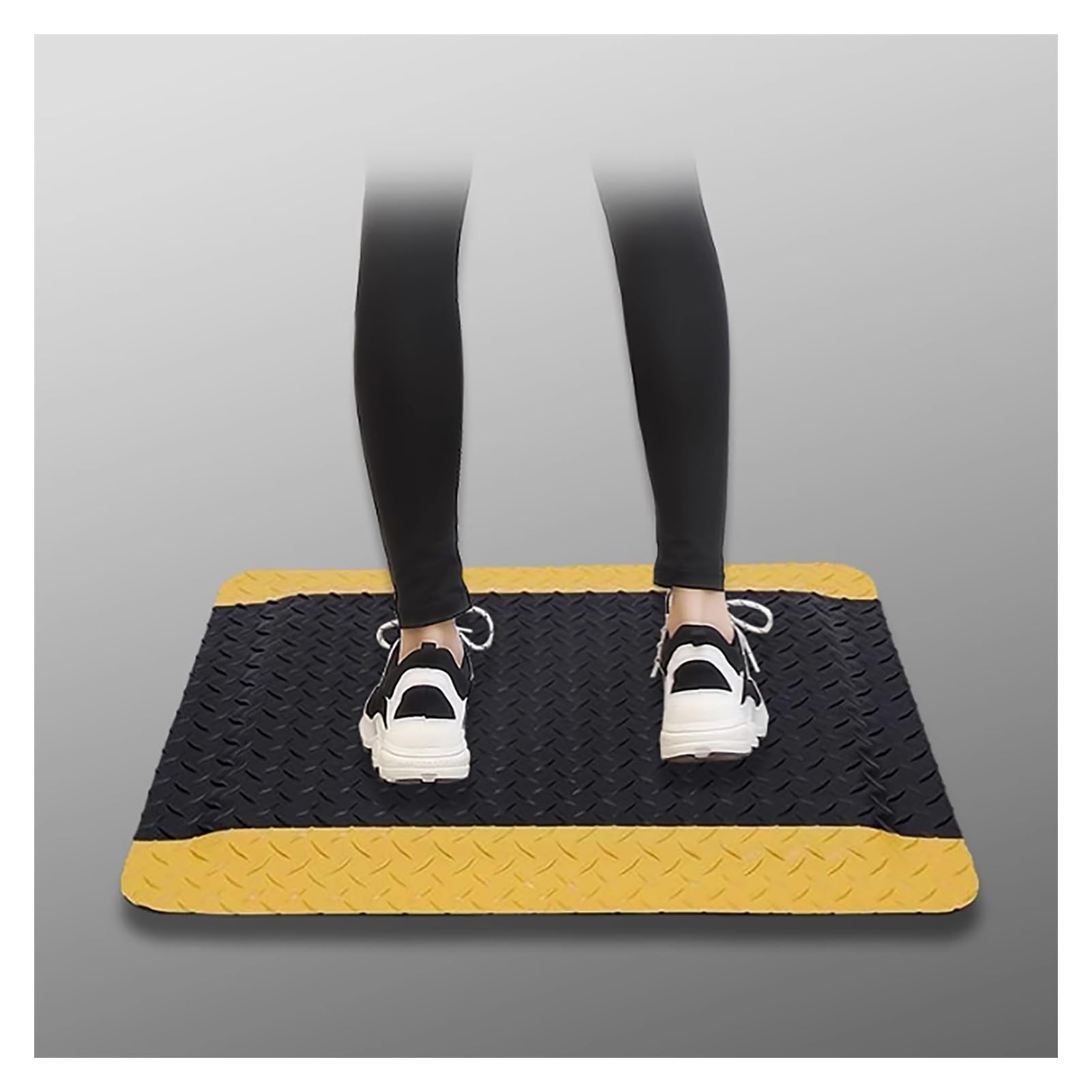 CAFIEDR Heavy Duty Anti-Fatigue Mat,Anti-Static Non Slip Waterproof Floor Mats Soft Sponge Ergonomic Mat For Commercial*Industrial Work.Black-60x70cm