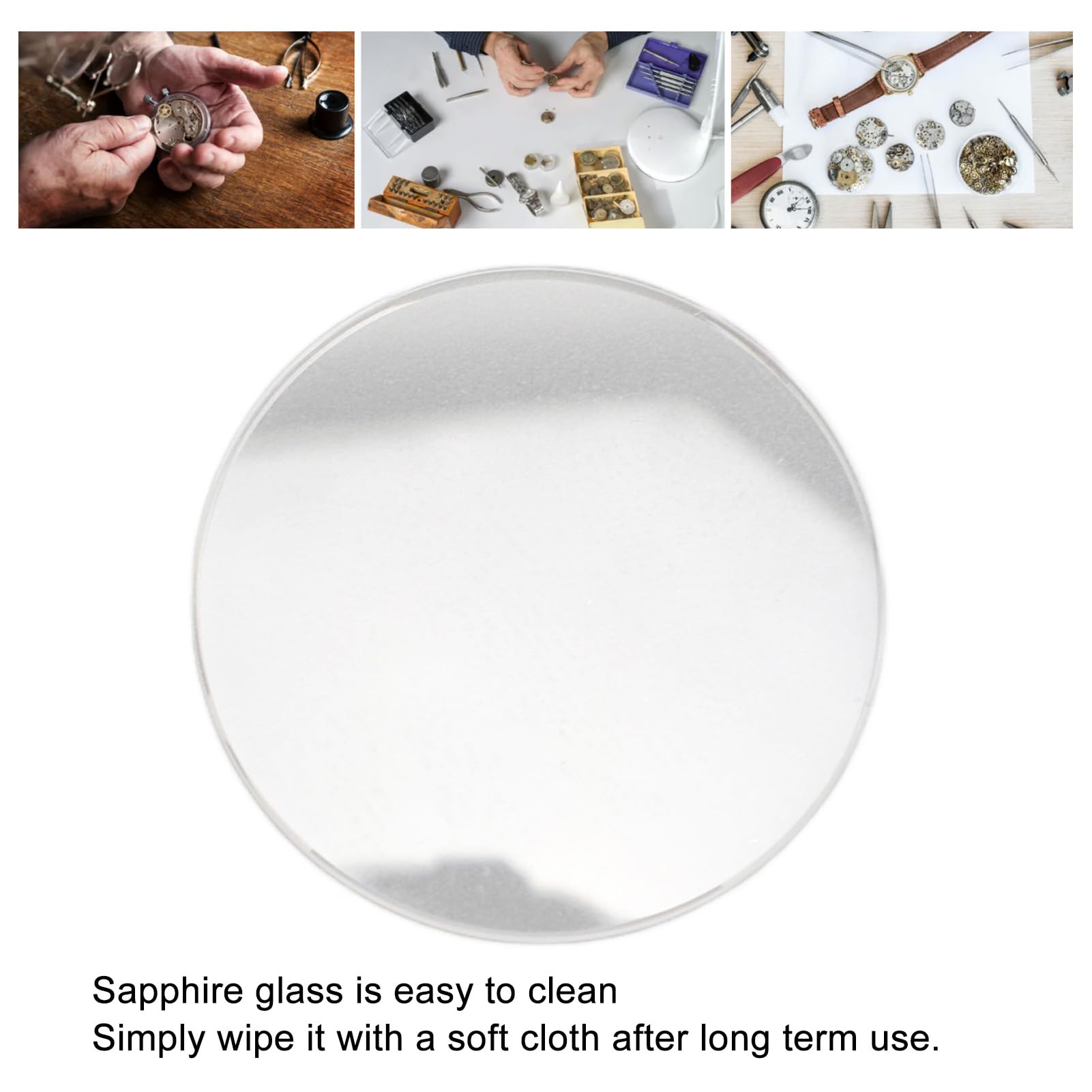 Pyhodi Saphirglas-Uhrenlinse, 41 Stück, 1,2 Mm Dick, 20–40 Mm Durchmesser. Rundes Uhrenglas Ersetzen, Saphirspiegel, Verschleißfeste, Hochtemperaturbeständige Uhrenteile