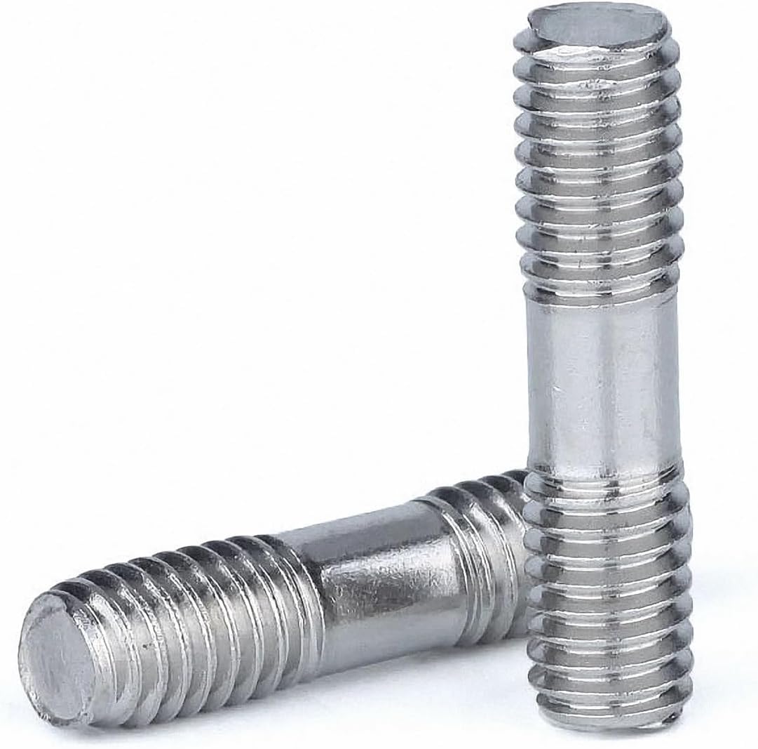 Śruby dwustronne ze stali nierdzewnej 316 | Srebrne mocowanie przemysłowe M6-M12 40-150mm(Silver M8 (1pcs),70mm)