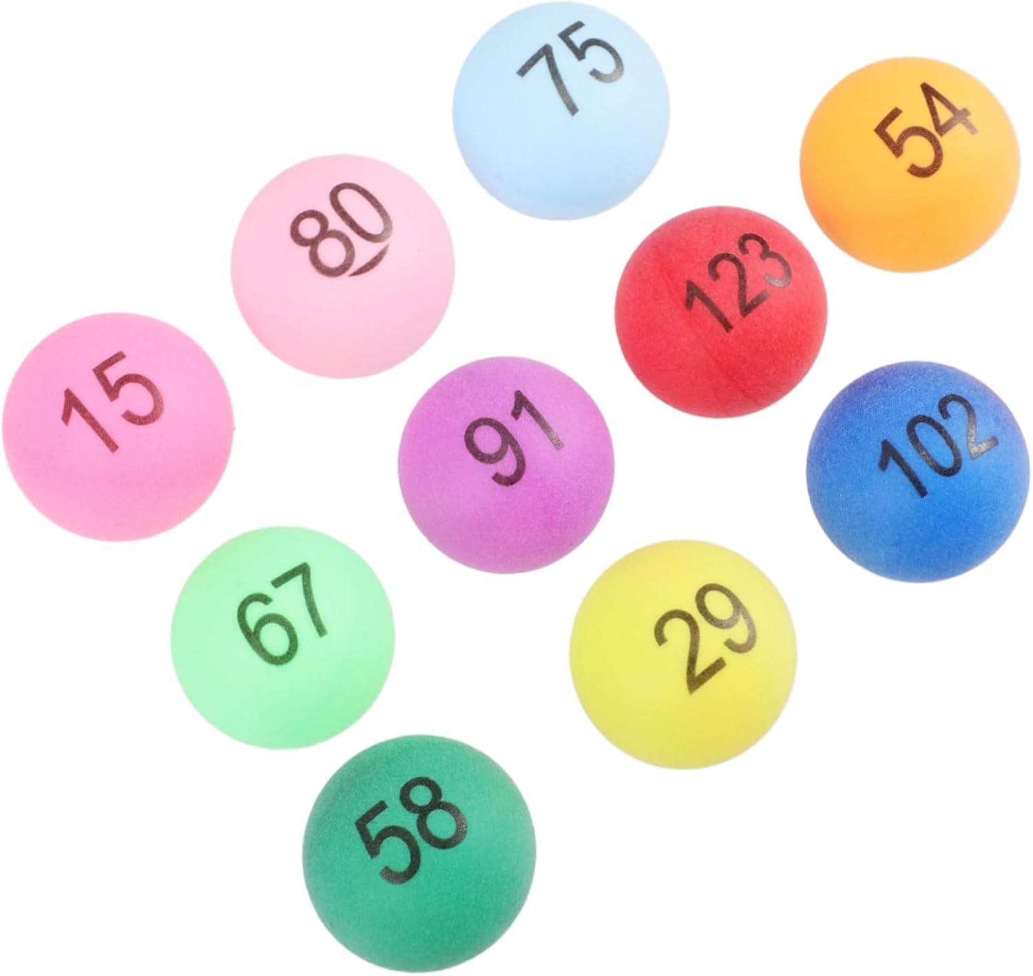 Toyvian 150pcs Numbered Lottery Balls for Party Games Assorted Colors Sturdy PP Material for Raffles and Game Decorations Fun for Ages