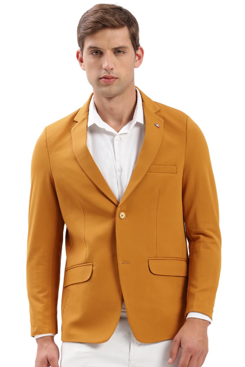 showoffff Men Solid Single Breasted Casual Blazer | Notched Lapel Full Sleeves Cotton Blazer for Mens | Slim Fit Regular Length Blazer for Men's-picture-33