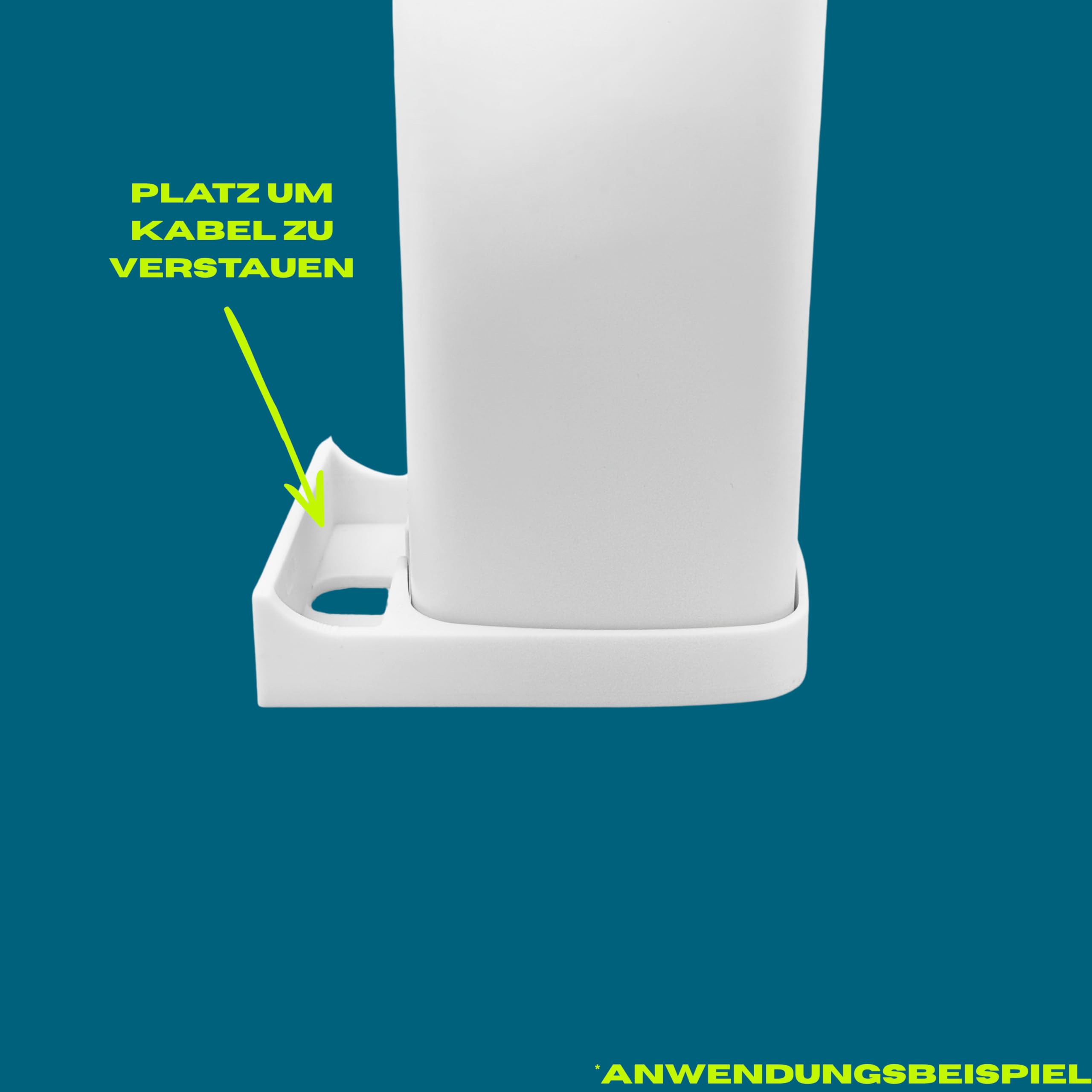 Uchwyt ścienny do routera TP-Link Archer NX200 LTE WLAN 5G, montaż ścienny, tworzywo sztuczne, biały, z półką na kabel, Made in Germany