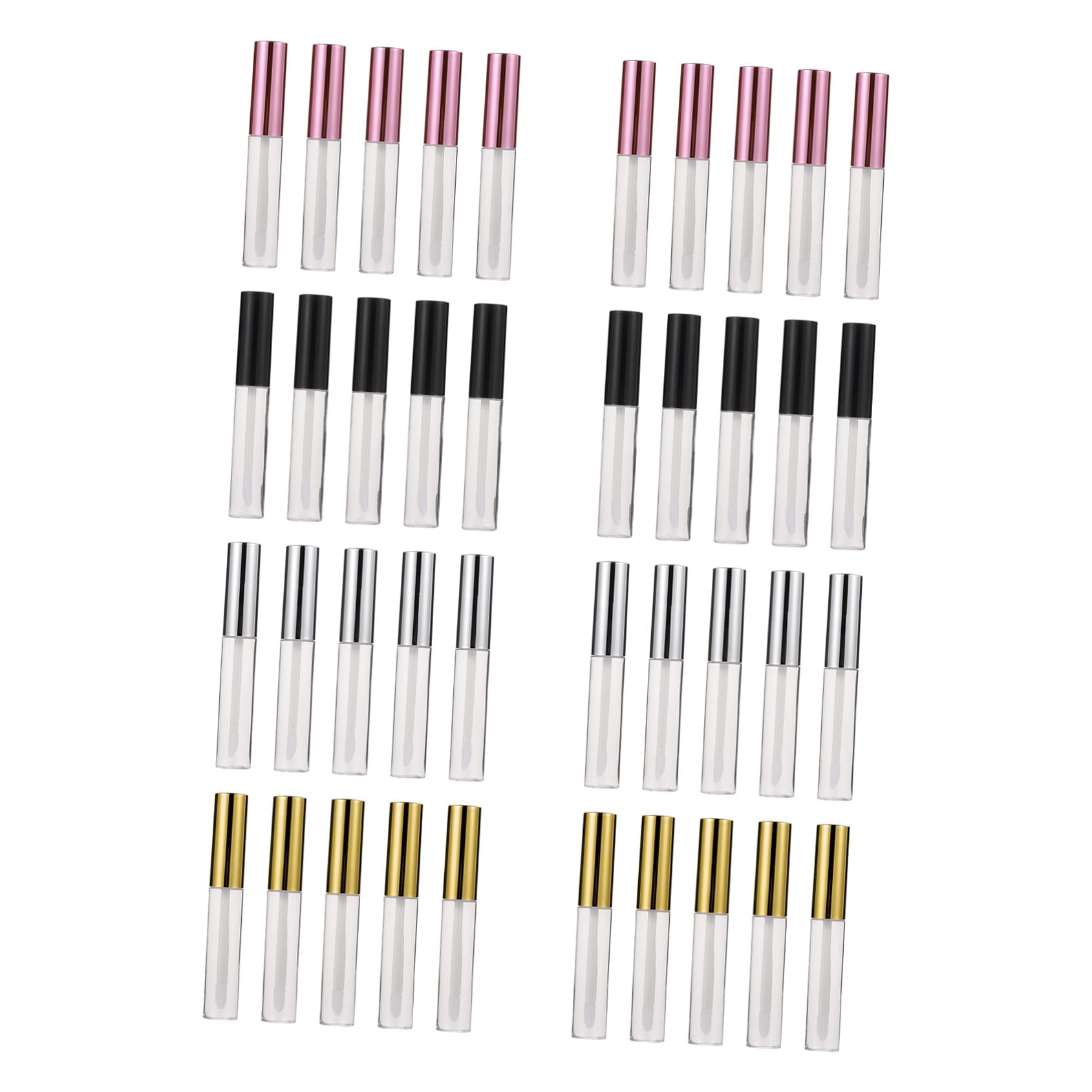 TOPBATHY Lipgloss Behälter und Nachfüllbare aus ABS Auslaufsichere 40 Stück 10 Ml zum Selbermachen Lipgloss Tuben mit Einzigartiger Form von Kosmetik für Unterwegs