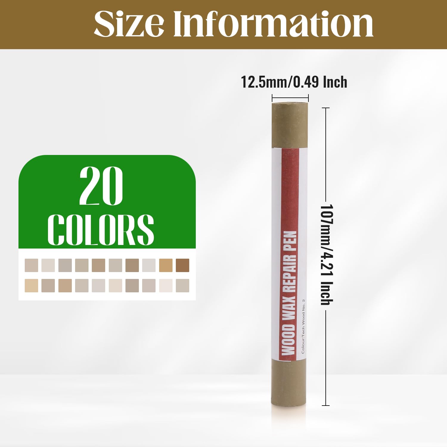 YIEMI Wood Filler Sticks 20 Colors Repair Wax Sticks Kit Furniture Touch Up Crayons for Repairing Scratches Holes Cracks Wood Floor Tables Cabinets Doors Hardwood(Technicolor Series) - Image 2