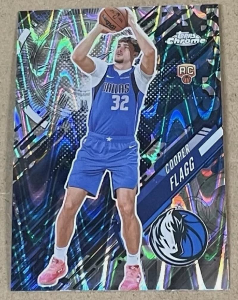 Basketball Trading Card 2025-26 Topps Chrome Go Time RayWave Refractor #GT-16 Cooper Flagg EX/NM Mavericks