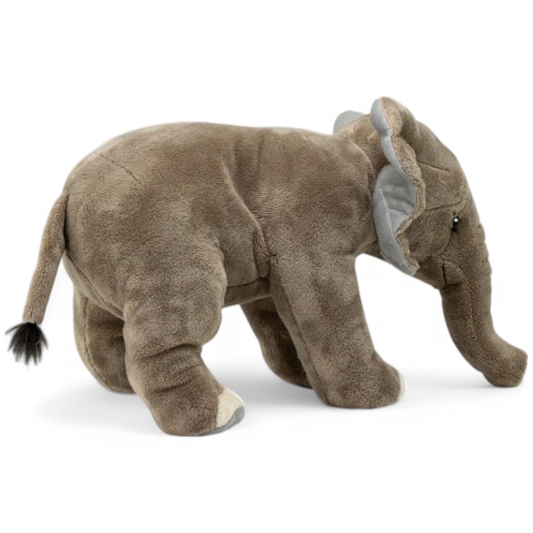 Carl Dick Elefante Africano De Peluche 30 Cm – Suave, Realista Y Con Granulado Para Jugar Y Abrazar