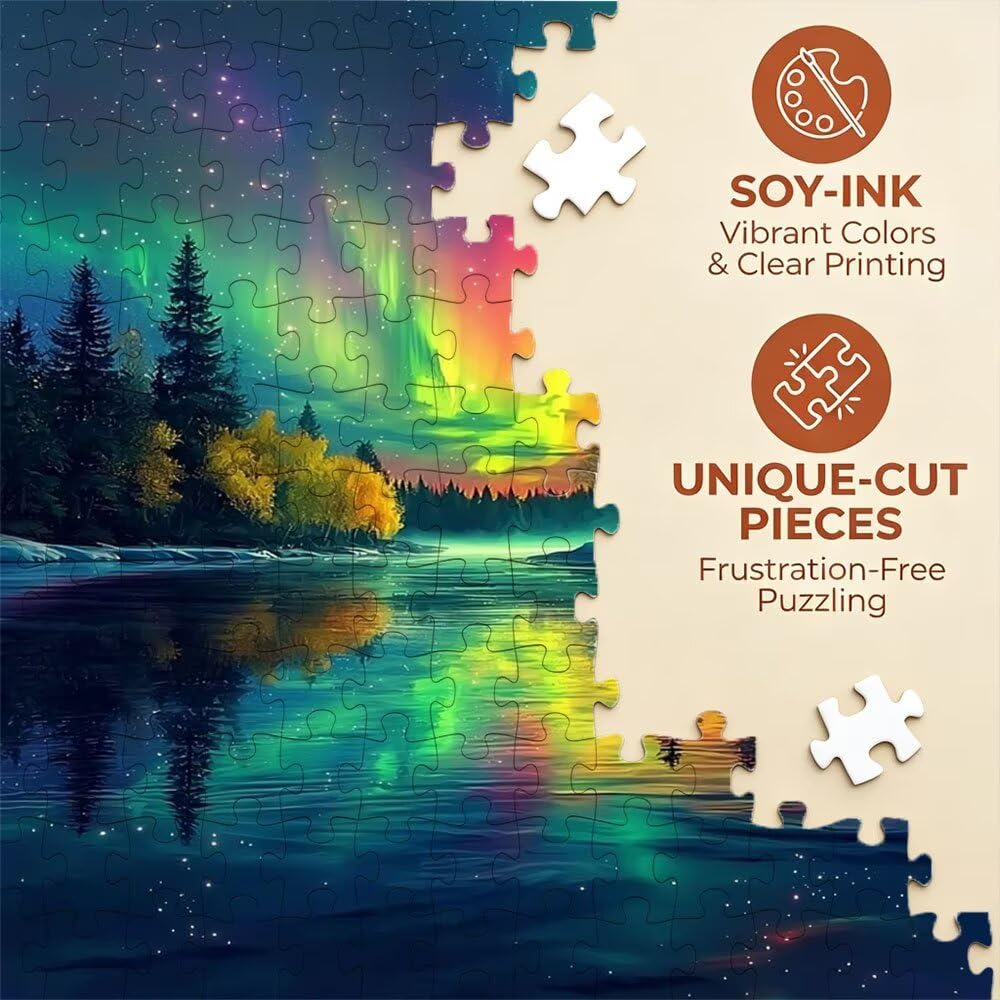 Puzzle 3000 elementów, puzzle dla dorosłych las aurora artystyczne puzzle, gra puzzli, drewniane układanki, niemożliwe klasyczne układanki, do gry edukacyjnej wyzwanie zabawki, układanki rodzinne