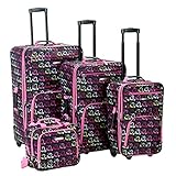 Rockland Luggage 4 Piece Luggage Set, Heart, One Size