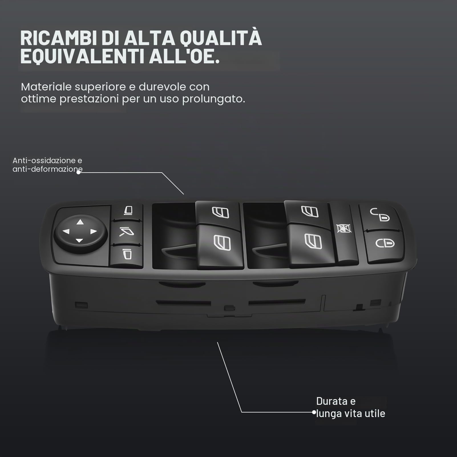 Interruttore Finestra Alzacristalli per classe A W169 classe B W245 Pulsantiera per A1698206710