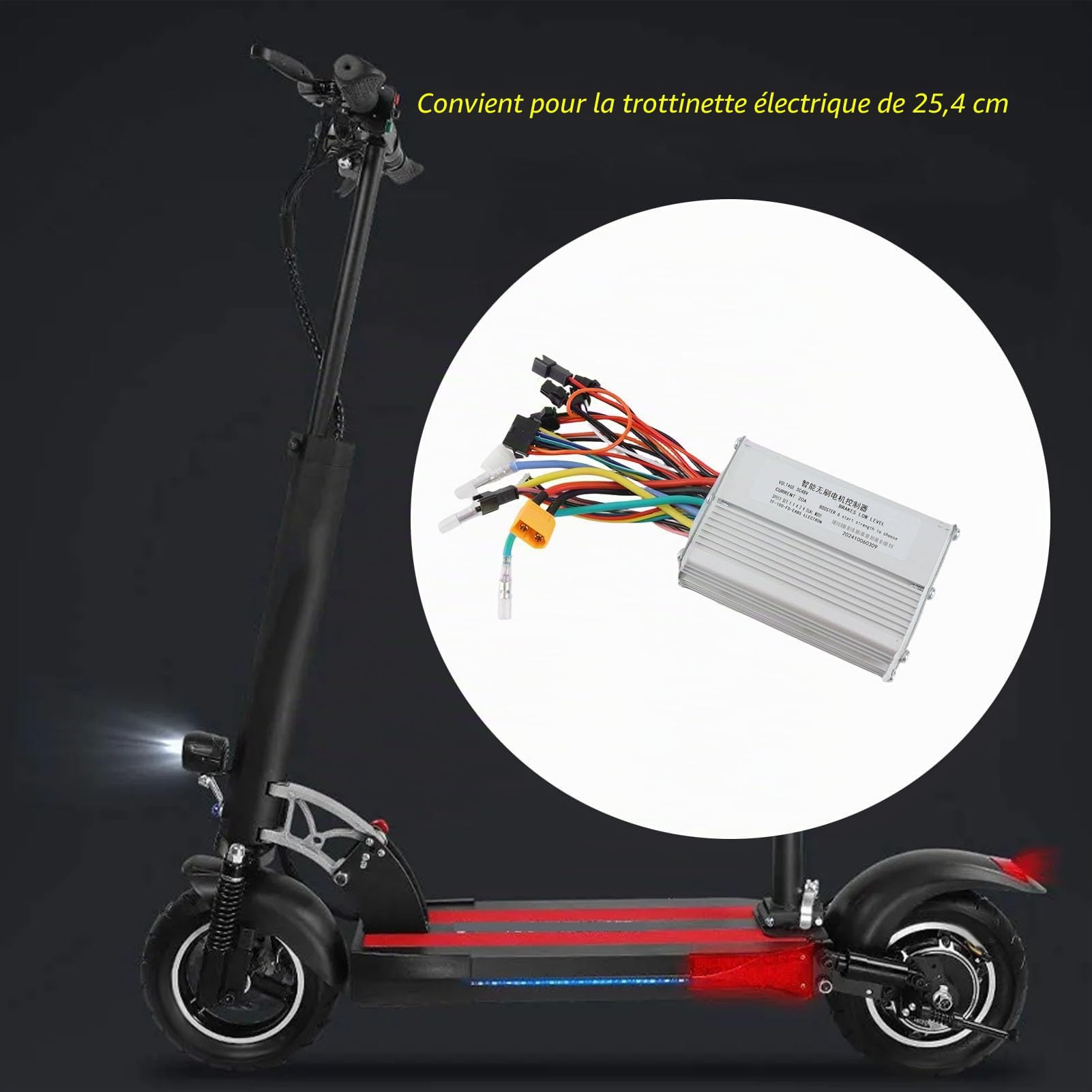VBESTLIFE Contrôleur sans Balais, Contrôleur Intelligent de Moteur pour Scooter Électrique M4 48V 20A