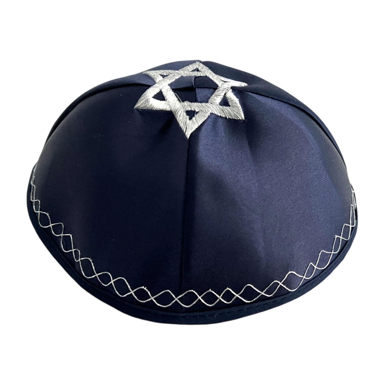 Yamaka Hat Lightweight Traditional Stylish Comfortable Embroidered Skull Cap Navy Clothing, Shoes & Accessories | Mens Accessories | Hats-image-13