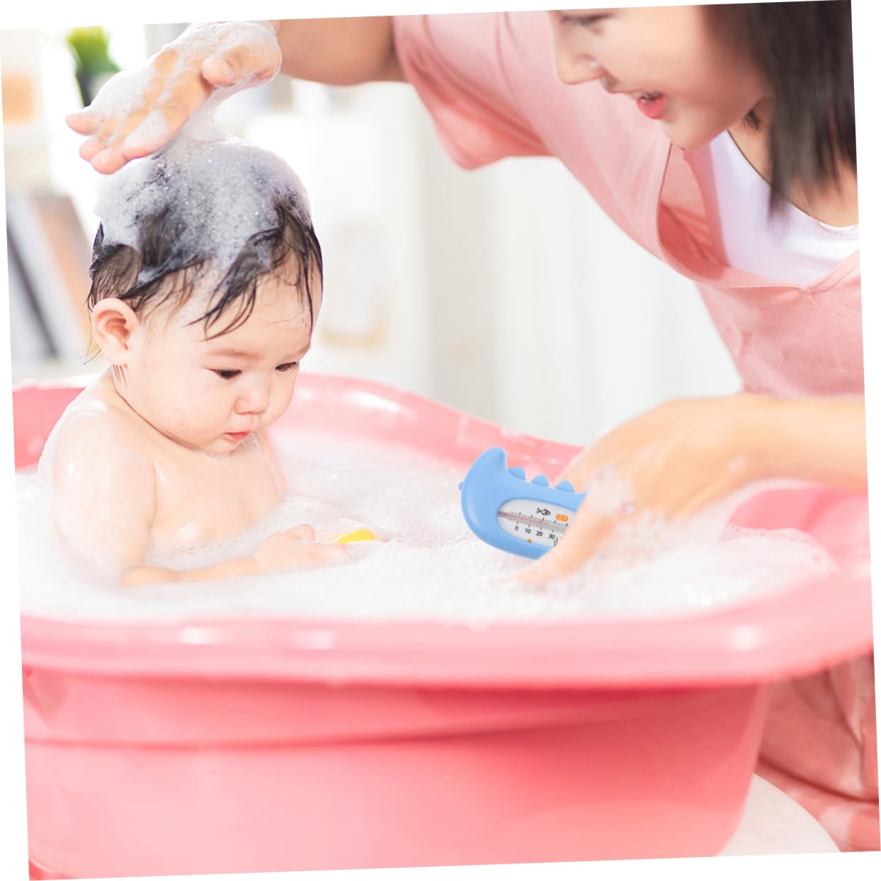 Kisangel Termómetro De Temperatura Del Agua Temperatura Del Baño Del Bebé Bañera Termómetro De Piscina De Dibujos Animados Termómetros Páginas Sky-blue 2 Piezas X 4