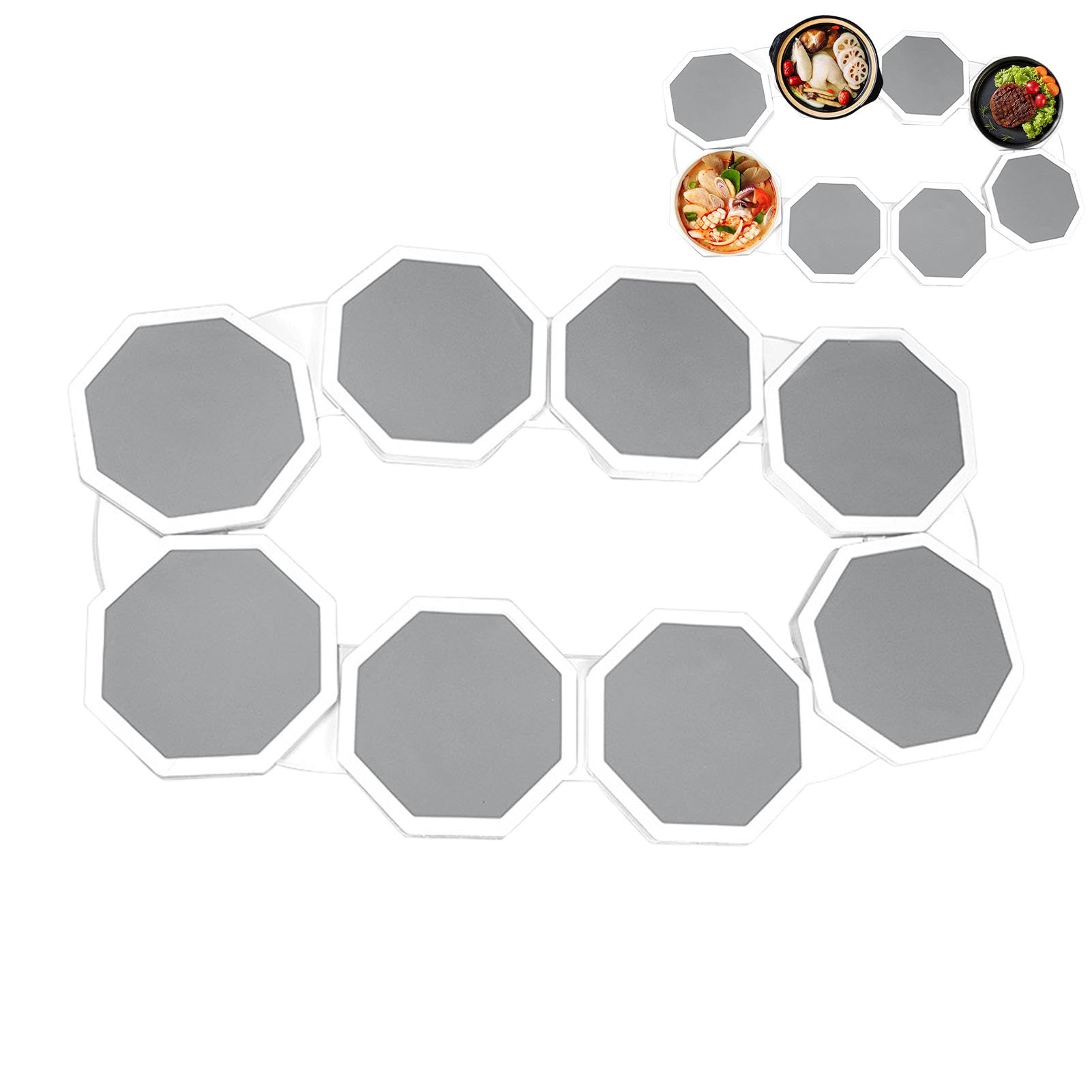 Porte-objets pivotants de cuisine extensible pour table longue