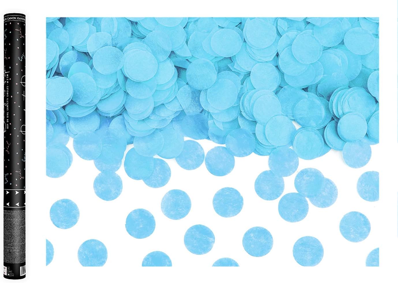 Gender Reveal Confetti Cannon Boy or Girl, with Blue or Pink Confetti, Confetti Shooter 60cm (Boy)