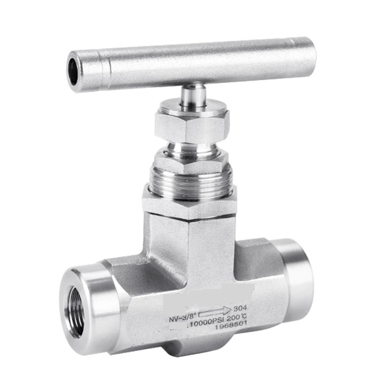 Vanne d'arrêt à pointeau 1/2 NPT en acier inoxydable robuste pour haute pression