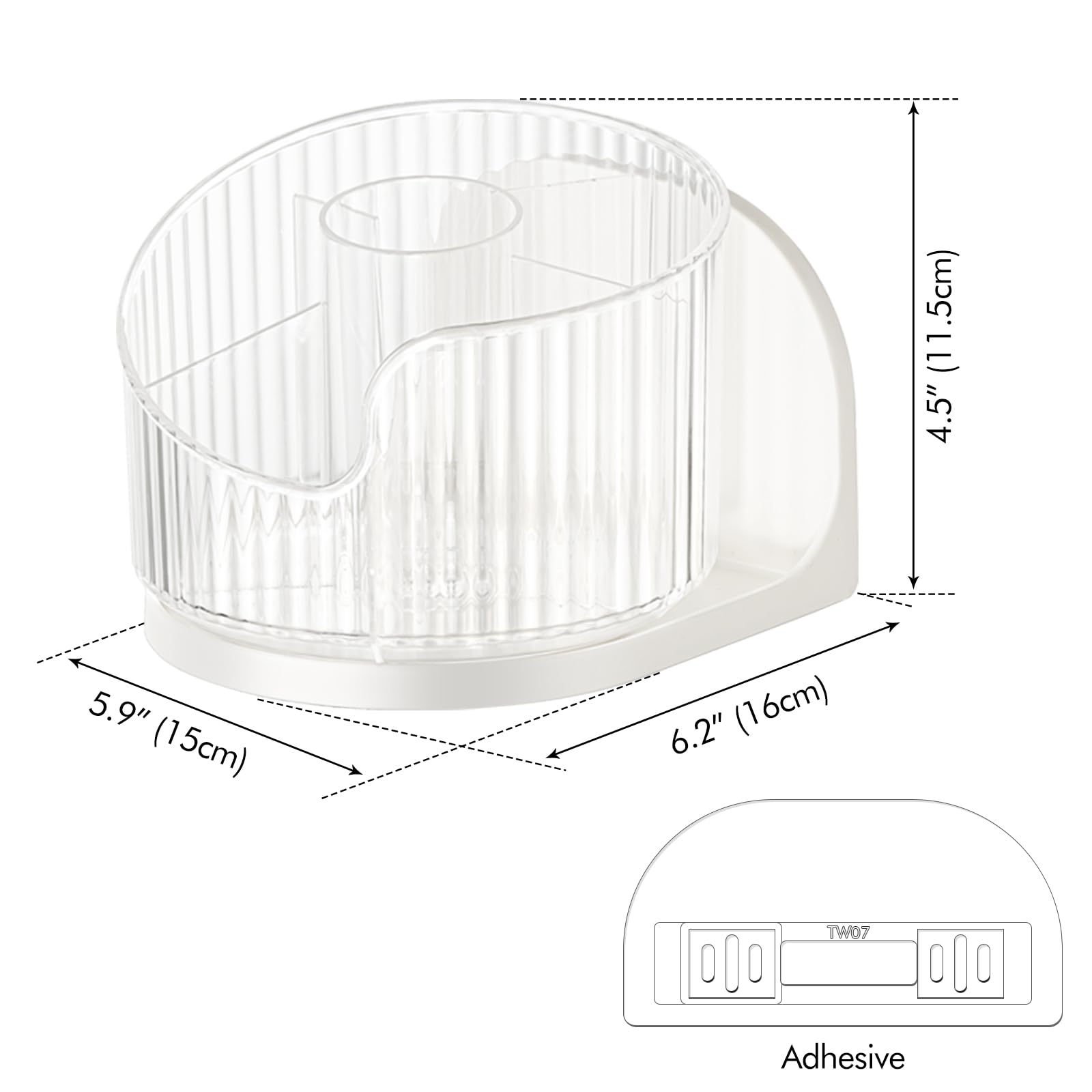 Poeland Wall Mounted Makeup Brushes Organizer - Image 4
