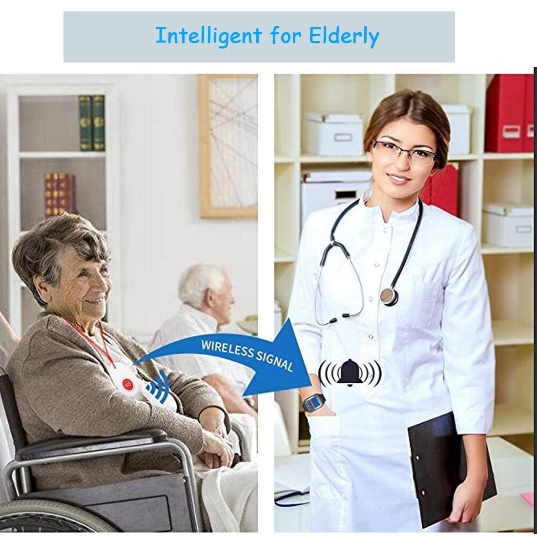 Buy Daytech Caregiver Wrist Pager Call Button for Senior Safety Panic Button for Elderly Smart